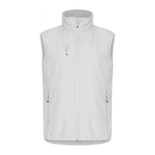 0200911 00 ClassicSoftshellVest White front - Clique Classic Softshell Vest