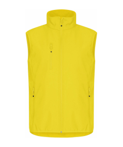 0200911 10 ClassicSoftshellVest Lemon front - Clique Classic Softshell Vest