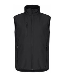 0200911 99 classicsoftshellvest black front preview - Clique Classic Softshell Vest