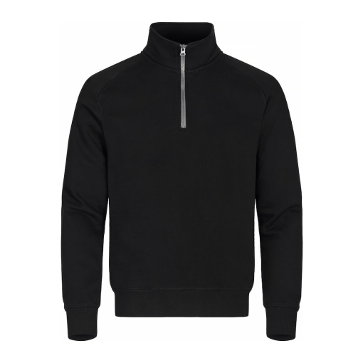 021043 99 ClassicHalfZip Black front - Clique Classic Half Zip Sweatshirt