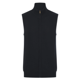 Henbury Sleeveless zip-through jumper