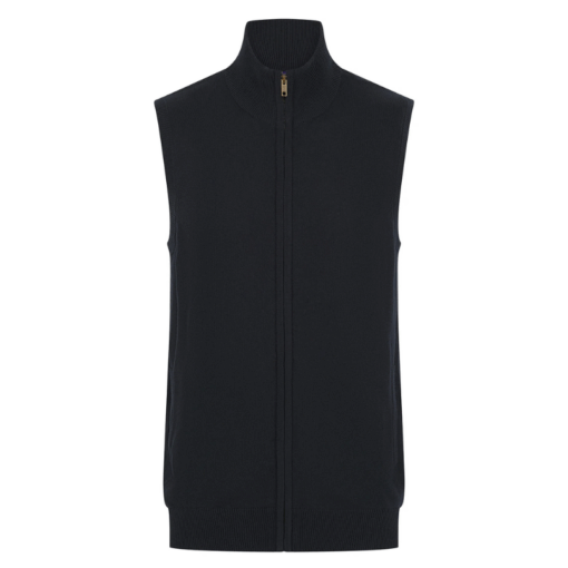 Henbury Sleeveless zip-through jumper