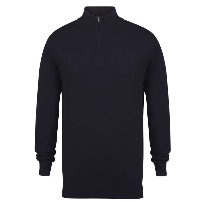 Henbury quarter zip jumper 1 Henbury ¼ zip jumper