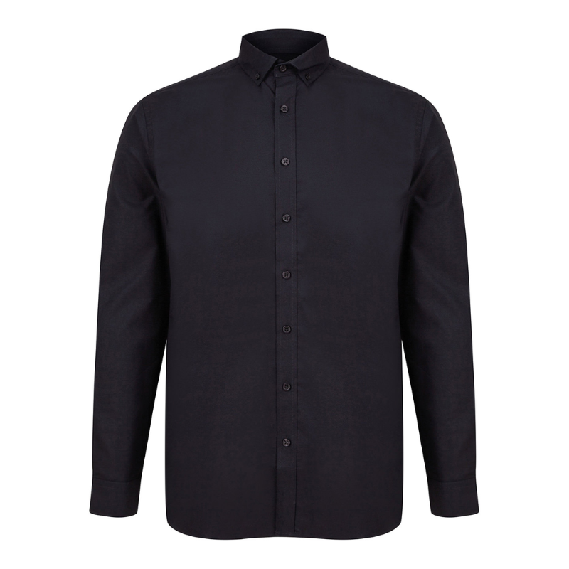 Henbury Modern long sleeve Oxford shirt 1 Henbury Modern long sleeve Oxford shirt