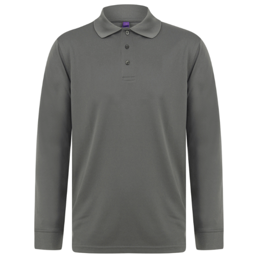 Henbury Long sleeve Coolplus® polo shirt