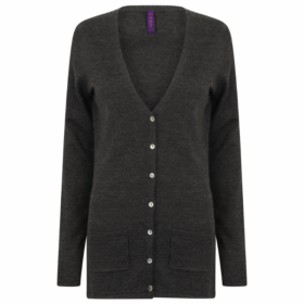 Henbury Women’s v-button cardigan