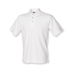 Henbury Classic cotton piqué polo with stand-up collar