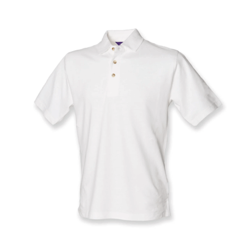 Henbury Classic cotton piqué polo with stand-up collar