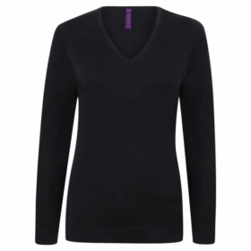 Henbury Women’s 12 gauge v-neck jumper