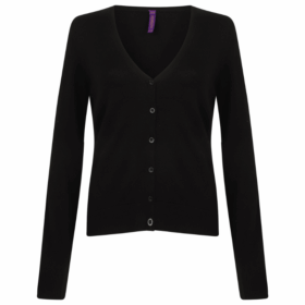 Henbury Women’s v-neck cardigan