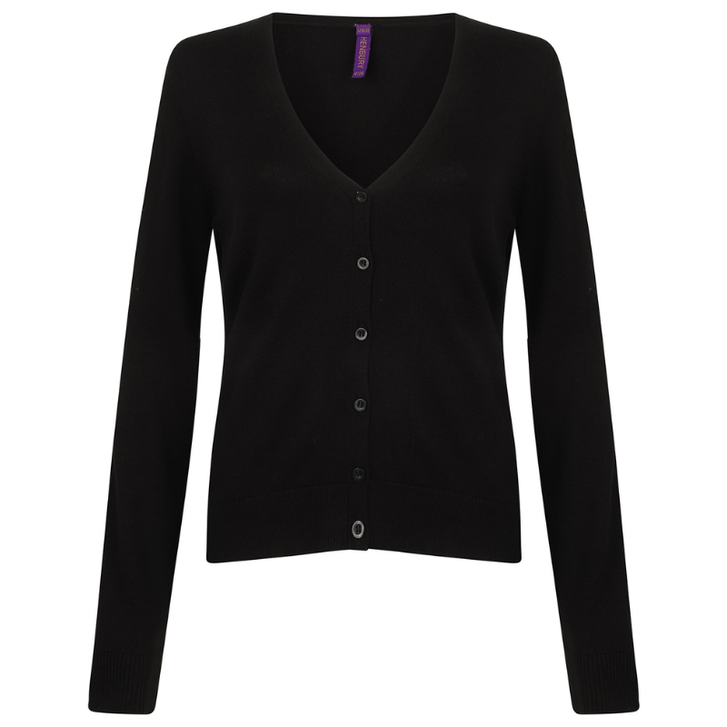 Henbury Women's v-neck cardigan 1 Henbury Women's v-neck cardigan