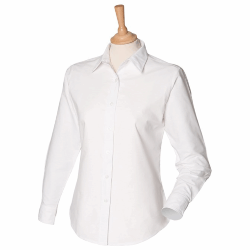 Henbury Women's classic long sleeve Oxford shirt