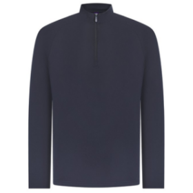 Henbury Quarter-zip top with wicking finish