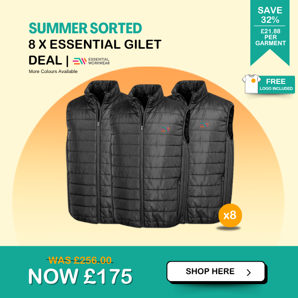 8 x essential gilet deal