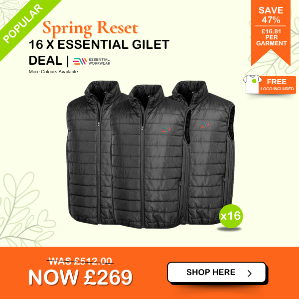 16 x branded gilet deal