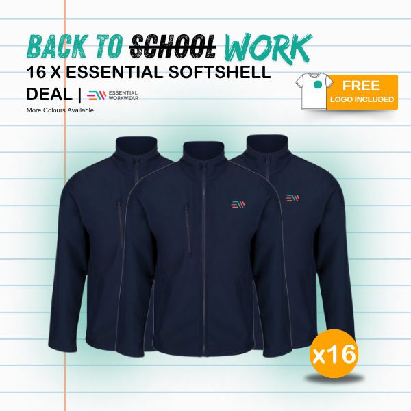 16 x Essential Softshell Jacket Deal 1 16 x Essential Softshell Jacket Deal