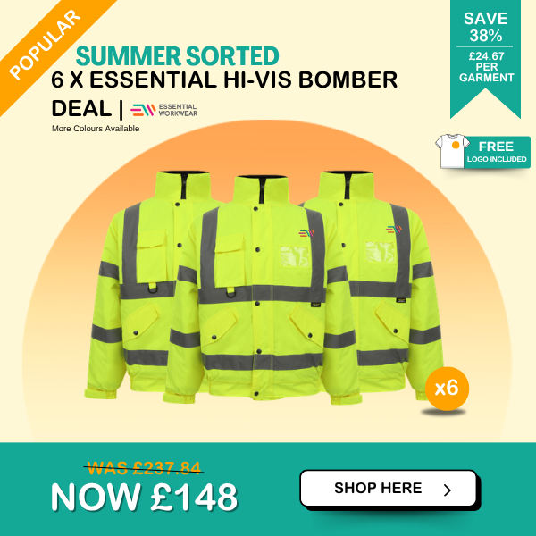 6 x branded hi-vis bomber jackets