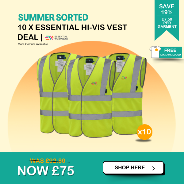 10 x branded hi-vis vests deal