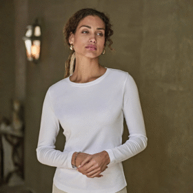 Tee Jays long sleeve interlock tee – Ladies