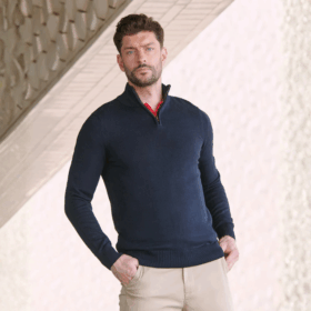 Henbury quarter zip jumper