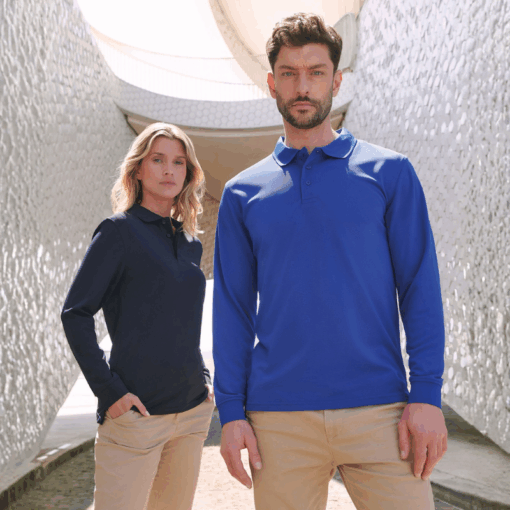 Henbury Long sleeve Coolplus® polo shirt 2 Henbury Long sleeve Coolplus® polo shirt