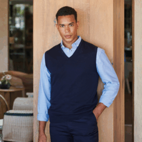 Henbury Sleeveless v-neck jumper