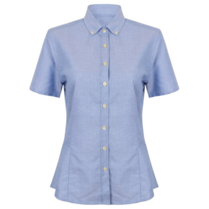 Henbury Women's modern short sleeve Oxford shirt 3 Henbury Women's modern short sleeve Oxford shirt