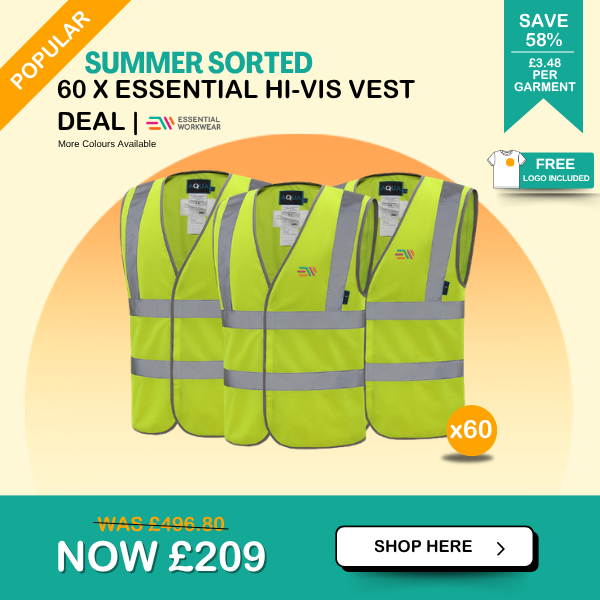 60 x branded hi-vis vests deal