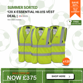 120 x Essential Kapton Hi-Vis Vest Deal