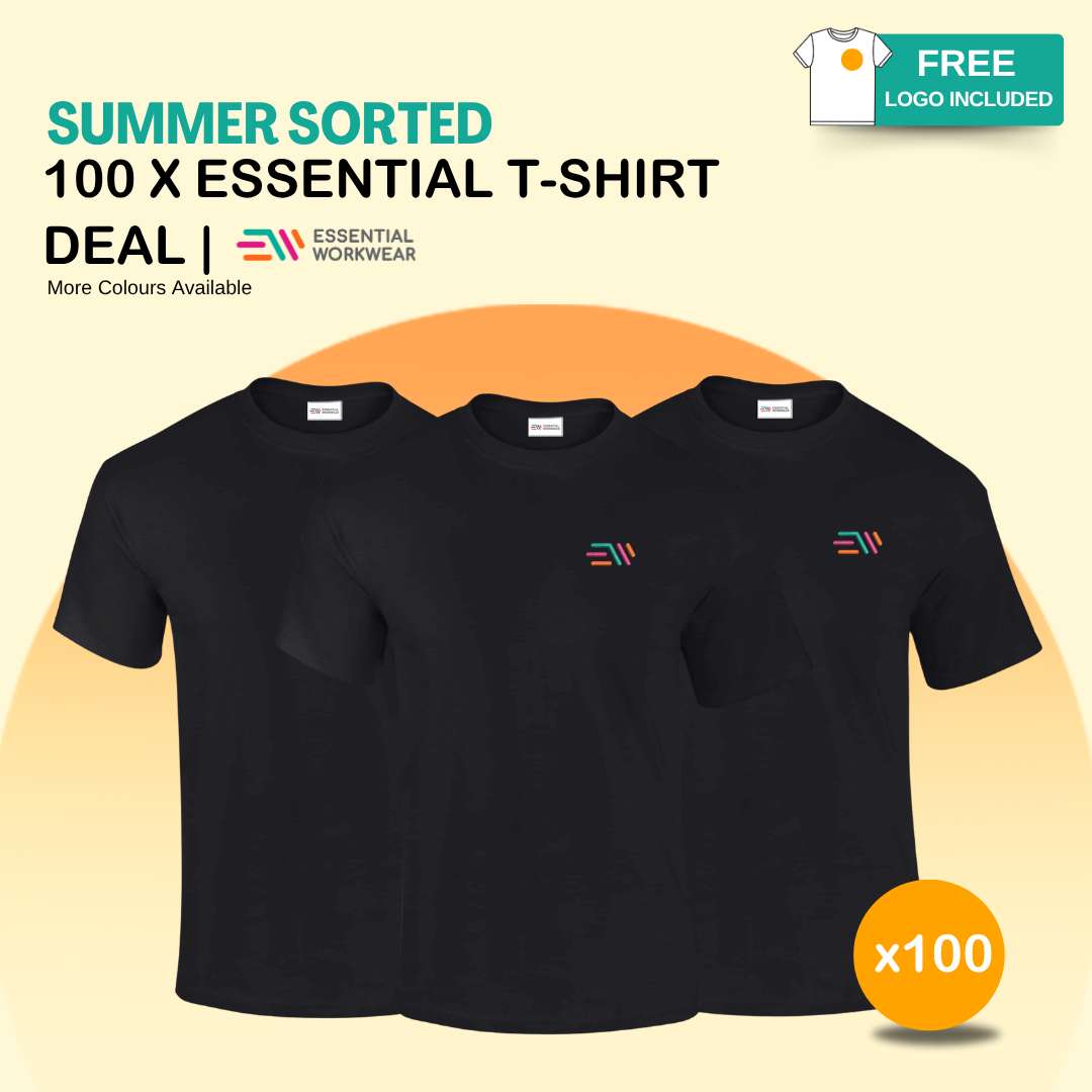100 x Essential T-Shirts Deal 1 100 x Essential T-Shirts Deal