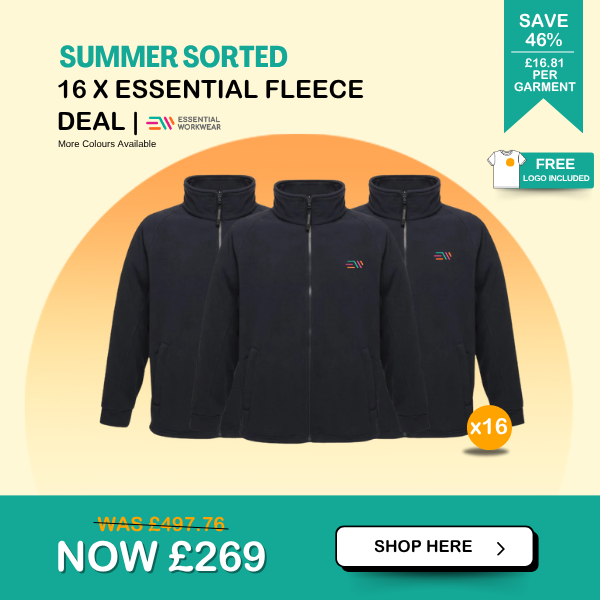 16 x Essential Fleece Deal 1 branded work fleeces