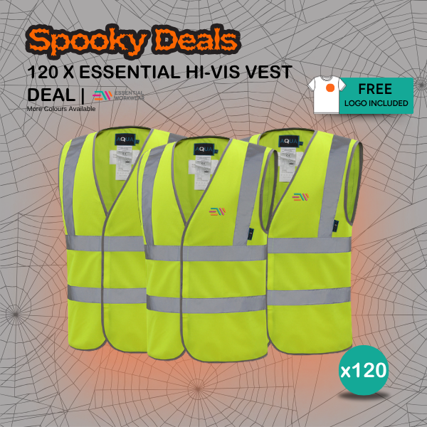120 x Essential Kapton Hi-Vis Vest Deal 1 120 x Essential Kapton Hi-Vis Vest Deal