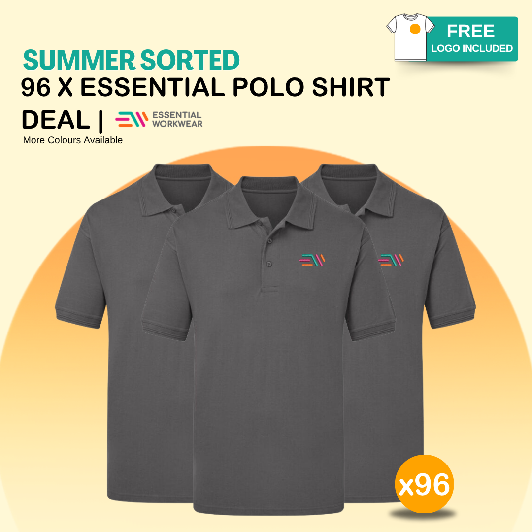 96 x Essential Polo Shirt Deal 1 96 x Essential Polo Shirt Deal