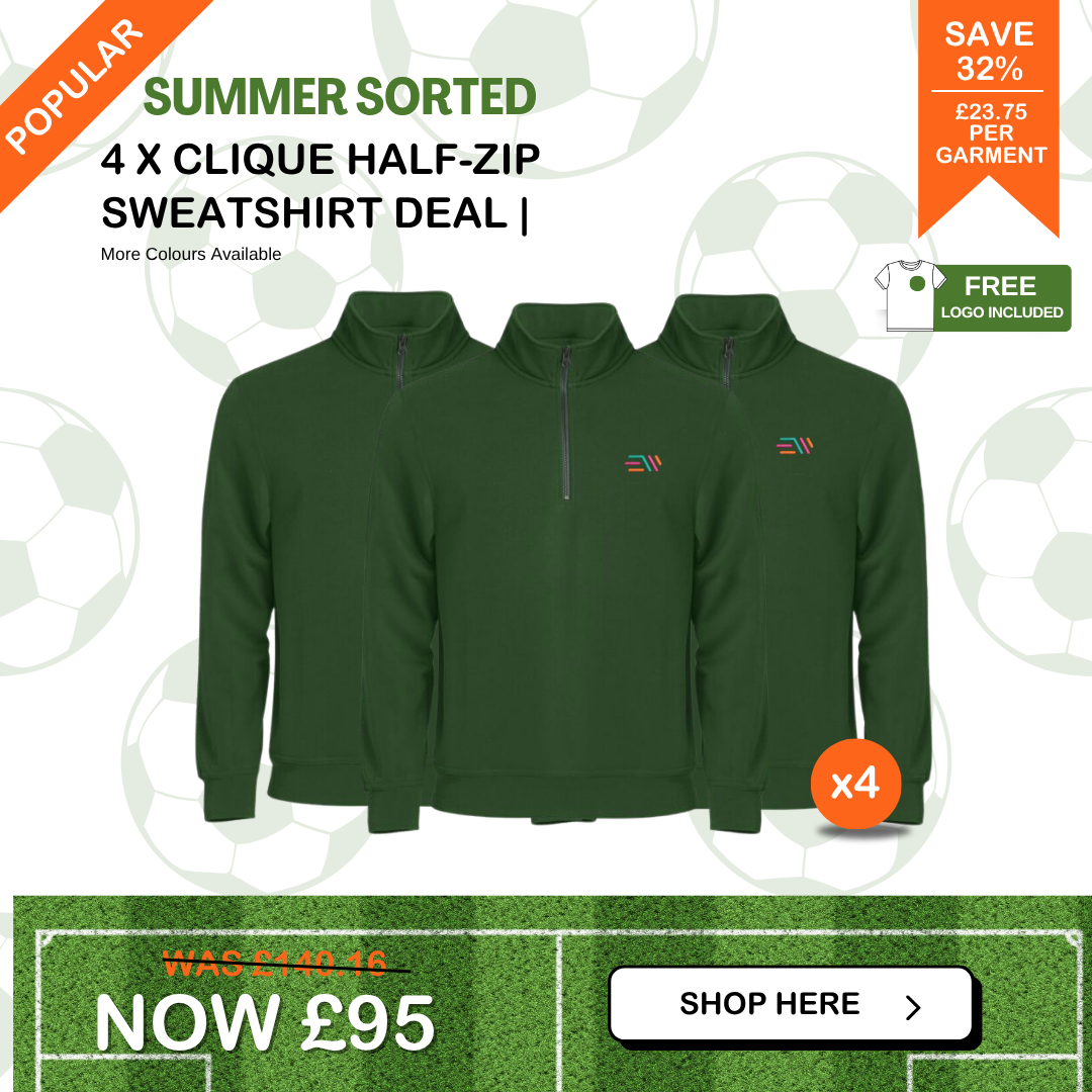 4 x Clique Half-Zip Sweatshirt Deal