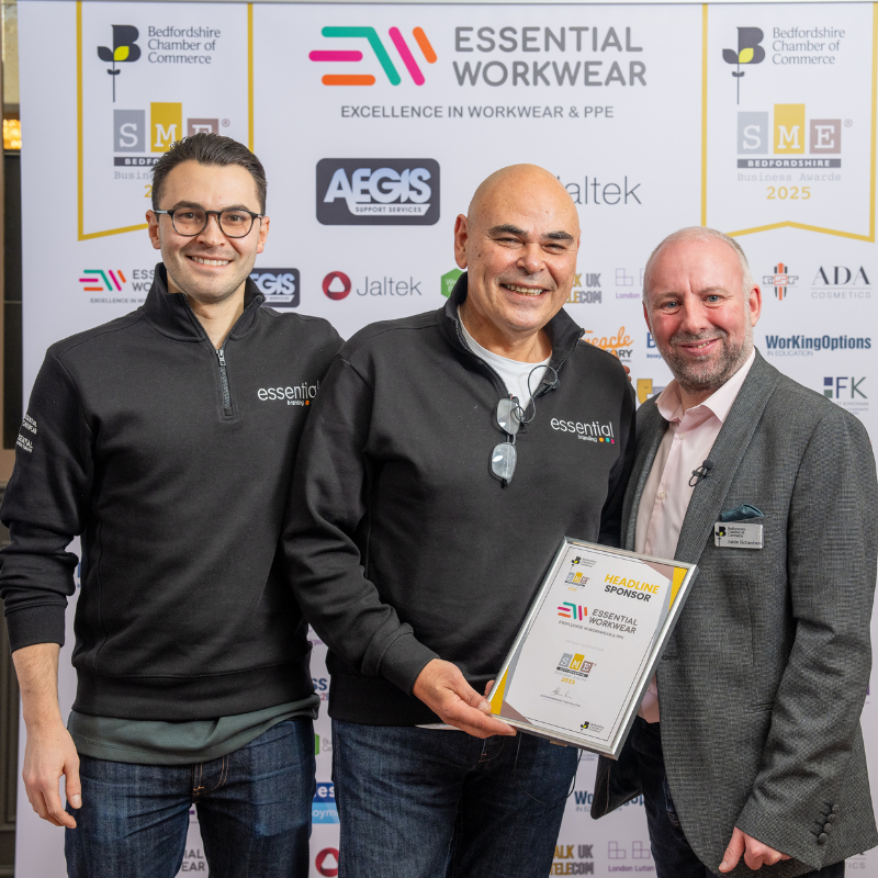3 177 - Essential Workwear Returns as Headline Sponsor for the SME Bedfordshire Business Awards 2026