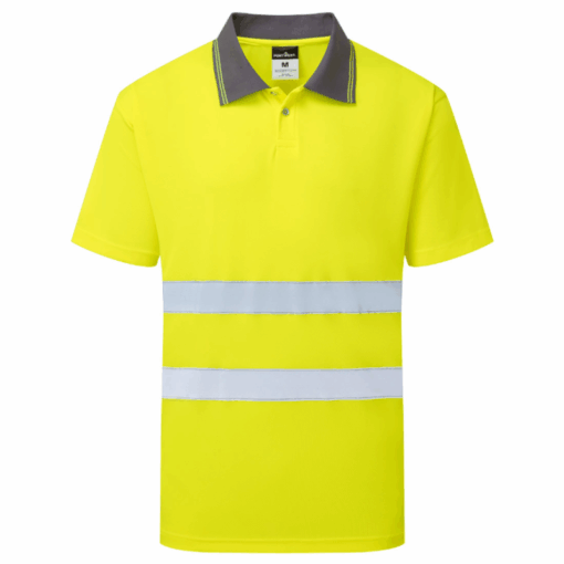 Portwest ES1 Essential Hi-Vis Polo Shirt 3 Portwest ES1 Essential Hi-Vis Polo Shirt S/S - yellow