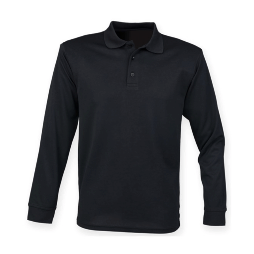 Henbury Long sleeve Coolplus® polo shirt 3 Henbury Long sleeve Coolplus® polo shirt