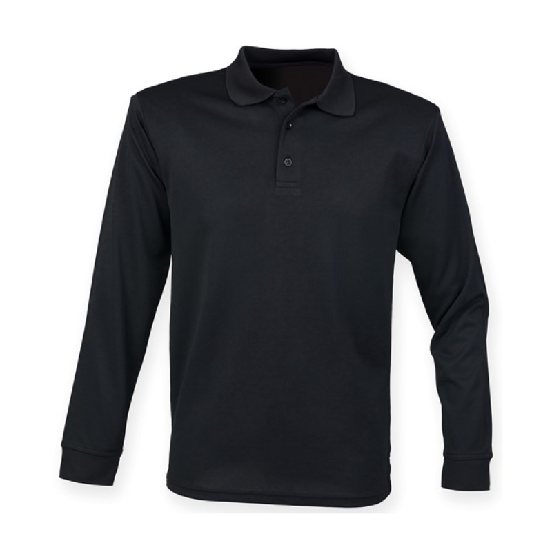 Henbury Long sleeve Coolplus® polo shirt