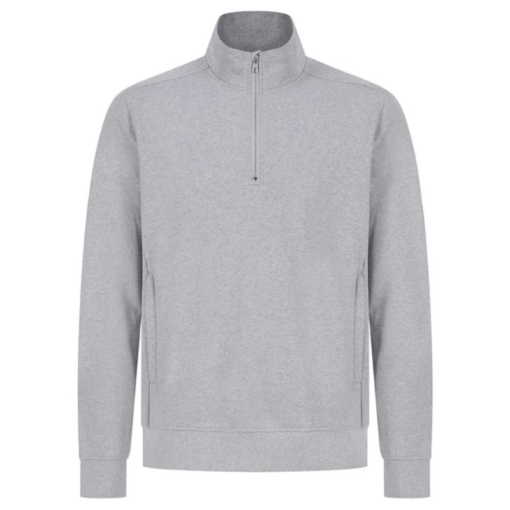 Henbury Unisex sustainable quarter-zip sweatshirt