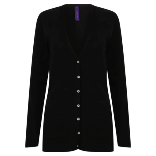 Henbury Women's v-button cardigan 4 Henbury Women's v-button cardigan