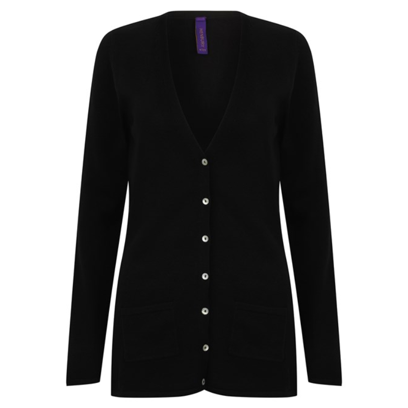 Henbury Women's v-button cardigan