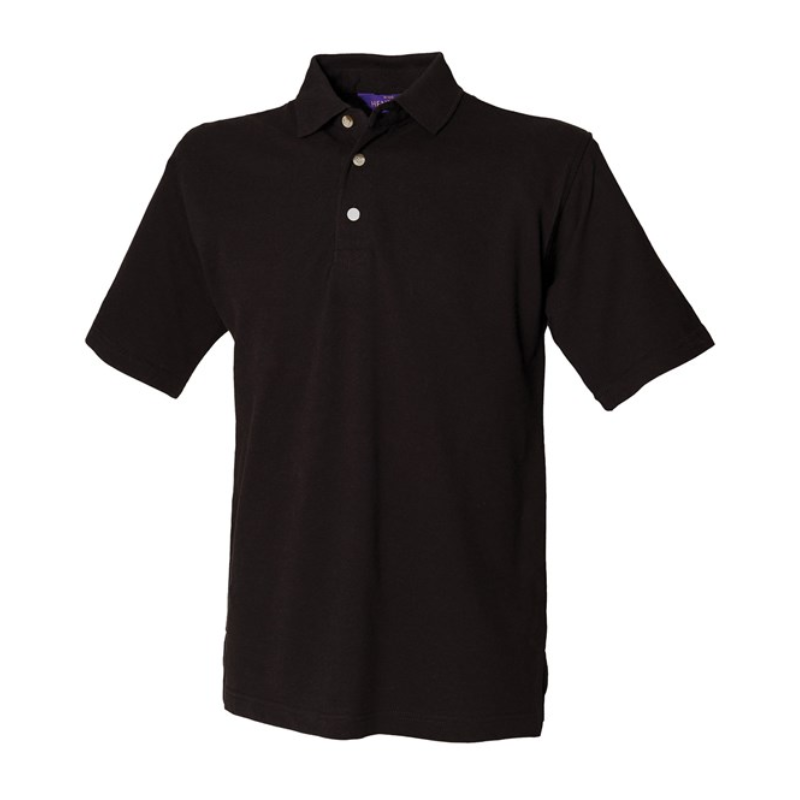 Henbury Classic cotton piqué polo with stand-up collar