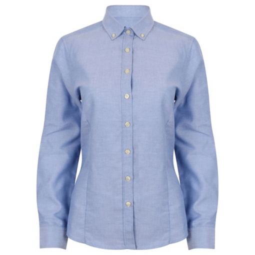 Henbury Women's modern long sleeve Oxford shirt