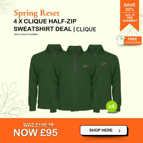 clique half zip sweatshirt deal