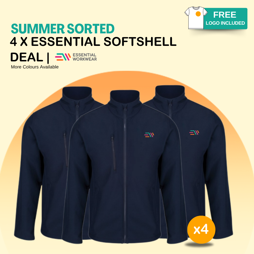 4 x Essential Workwear Softshell Deal 1 4 x Essential Workwear Softshell Deal