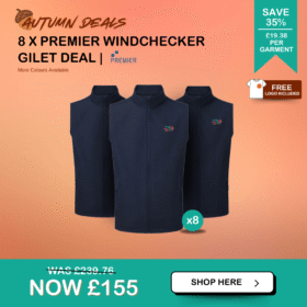 8 x Premier Windchecker Gilet Deal