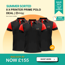 8 x Printer Prime Polo Shirt Deal