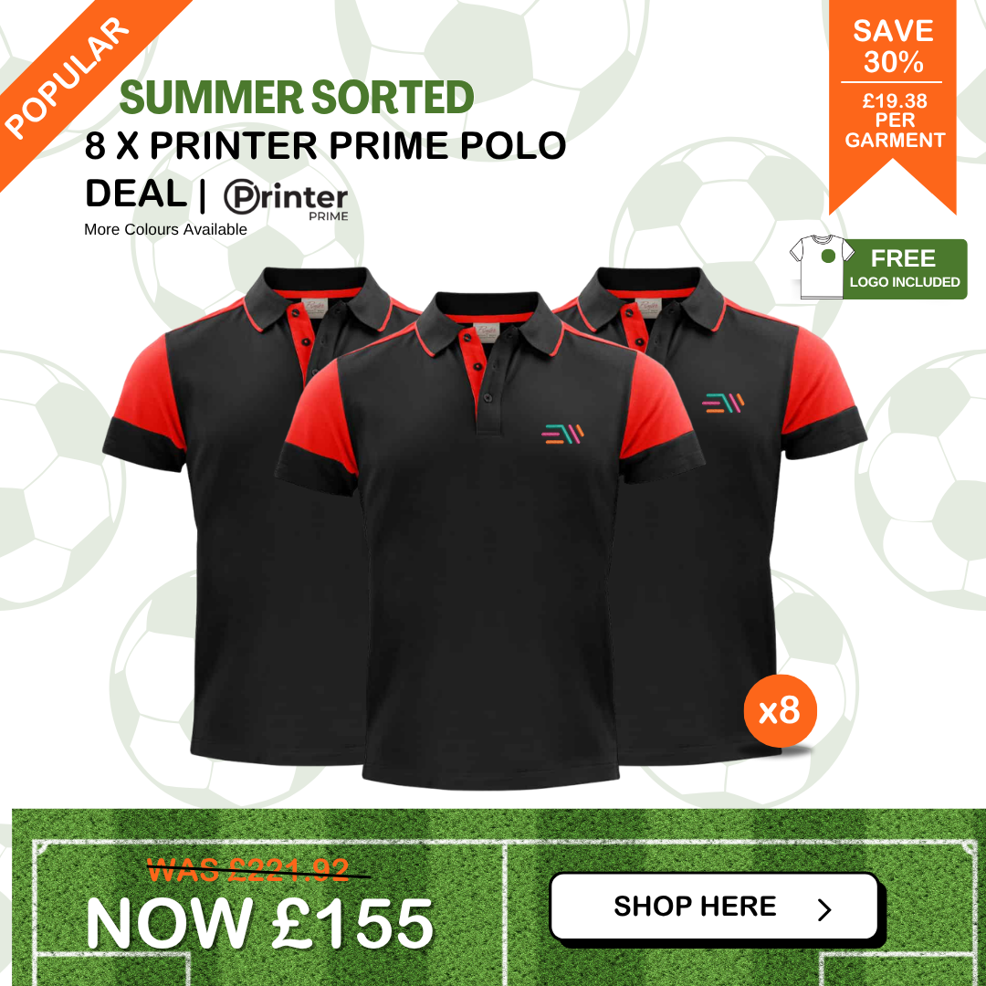8 x Printer Prime Polo Shirt Deal