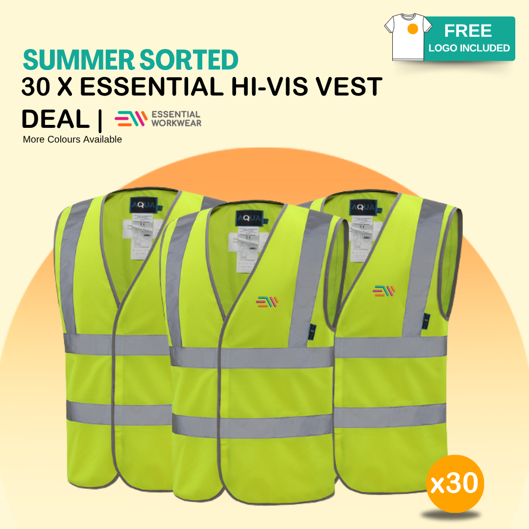 30 x Essential Kapton Hi-Vis Vest Deal 1 30 x Essential Kapton Hi-Vis Vest Deal
