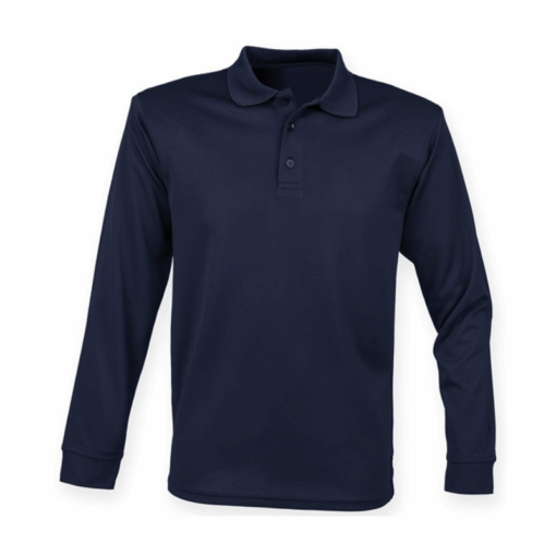 Henbury Long sleeve Coolplus® polo shirt 4 Henbury Long sleeve Coolplus® polo shirt